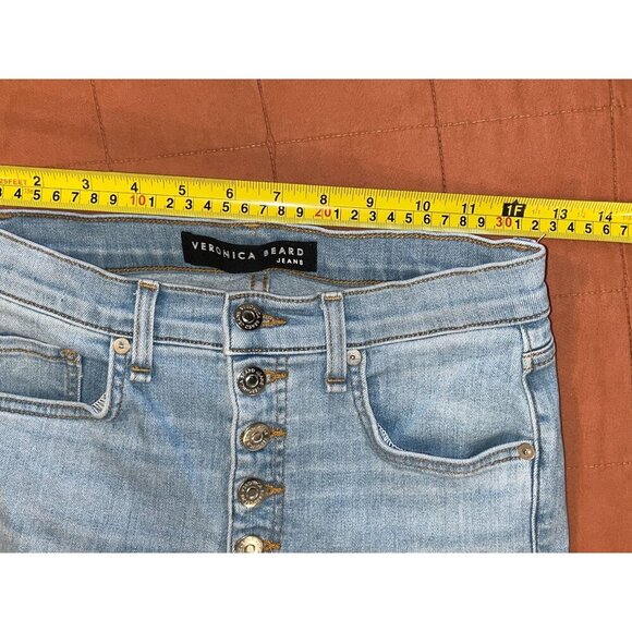 Veronica Beard Debbie High Rise Skinny Jean Size 25 Ocean Blue - Picture 5 of 9